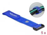 Delock Legături de cablu cu Velcro și inel de prindere lungime 190 mm, lățime 25 mm, 5 buc