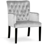  ZARA Chesterfield Bársony Fotel Wenge Lábakkal (ATE-ZARAARSTGR1XXXP)