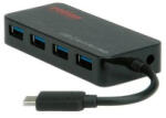 Roline 4 portos USB 3.2 Gen 1 Hub, USB Type-C csatlakozókábellel (14.02. 5035-5) (14.02.5035-5)