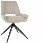 SIGNAL MEBLE Tello Bjorn Forgó Étkezőszék Világos Bézs Szövet Fekete Fém Vázzal (SIG-TELLOBJCJBE) - pepita