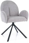 SIGNAL MEBLE Planet Raven Forgó Szék Világosszürke Szövet Fekete Vázzal Auto-Return Funkcióval (SIG-PLANETRCSZ) - pepita