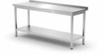 HENDI Fali asztal polccal - csavarozott, mélység: 600 mm, HENDI, Profi Line, 1800x600x(H)850mm (811504)