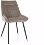 SIGNAL MEBLE Agat Velvet Rombusz Étkezőszék Bársony Sötétbézs Fém Vázzal (SIG-AGATVCCBE) - pepita