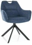 SIGNAL MEBLE Remo Brego Forgó Étkezőszék Tengerészkék Szövet Fekete Vázzal (SIG-REMOBRCGR) - pepita