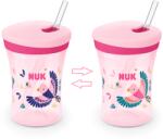 Nuk Чаша със сламка Nuk Evolution - Action Cup, 230 ml, 12+ месеца, Chameleon, Розова (10255574-Розов)