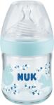 Nuk Стъклено шише NUK Nature Sense - TC, Softer, 0+ месеца, 120 ml, Синьо (10747110-Син-1)