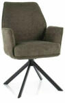 SIGNAL MEBLE Hugo Brego Forgó Szék Olívazöld Szövet Fekete Fém Vázzal (SIG-HUGOBRCOL) - pepita