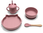 Lorelli Силиконов сет за хранене 4 части Lorelli - Natural, Deep pink (10230700002)