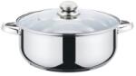 Grunberg Cratita din Inox, 5.5 litri, 28 cm Diametru, Compatibila cu Plita cu Inductie, cu Capac din Sticla, Grunberg GR3119 (GR3119/6)