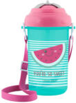 Canpol babies Преходна чаша със сламка и капаче Canpol - 400 ml, Диня (4/102_pin)