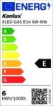 Kanlux LED Fényforrás KANLUX XLED G45 / XLED G45 E14 6W-NW Fényforrás (35277) (35277)