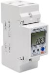 QOLTEC 1-fázisú elektronikus mérő | energiafogyasztás-mérő DIN sínre | Wi-fi | TUYA | 230V | LCD (50882)