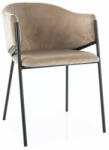 SIGNAL MEBLE Bono Velvet Bézs Bársony Étkezőszék Fekete Fém Vázzal (SIG-BONOVCBE) - pepita