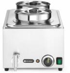  HENDI Ranger bain-marie készlet 2×4 literes tartállyal és fedéllel, HENDI, 8L, 220-240V/1000W, 604x332x(H)315mm (201473)