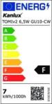 Kanlux LED Fényforrás KANLUX TOMIv2 LED / TOMIv2 6, 5W GU10-CW Fényforrás (34969) (34969)