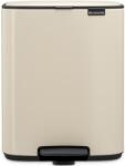 Brabantia 238024 Bo Pedal Bin Pedálos Hulladékgyűjtő, 12 L Acél, Vlágos Bézs