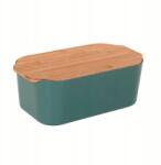 Storage Solutions Kenyértartó Műanyag Tartály Bambusz Kenyértartó Fedéllel 33X18, 5X12 CM (101001890 -dark_green)