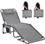 KINGCAMP Összecsukható napozóágy KING CAMP Berlin B10 - 190 x 59 cm szürke