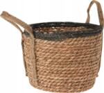 H&L Tengerifű kosár Rona (33x33x27cm) nagy, kerek, fülekkel, natúr/piros (A911-0L-00)