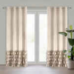 Takoy Draperie CARLI din velur decorată cu volane și dungă sclipitoare de cristale 140 x 250 cm-HF-454017