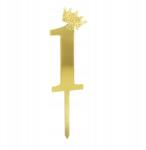 PartyPal Torta topper szám 1 arany 1db