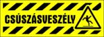  Csúszásveszély sárga matrica tábla