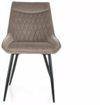  Agat Velvet Rombusz Étkezőszék Bársony Sötétbézs Fém Vázzal (SIG-AGATVCCBE)