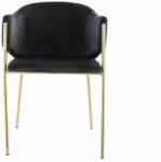 Bono Velvet Luxus Bársony Étkezőszék Fekete-Arany Fém Vázzal (SIG-BONOVZLC)
