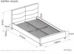  Sierra Velvet Bézs Bársony Kárpitozott Tölgyfa Ágy 140x200 (SIG-SIERRAV140BED)
