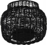 H&L Ferro gyertyatartó, 13x13x10 cm, dróttal, fekete (A921-00-00)