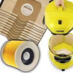 Retoo 10x Porzsák Karcher WD3 MV3 WD2 Papír Porszívóhoz 2 Rétegű Szűrő (R-OR1089)