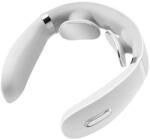 Edman Aparat masaj cervical cu impulsuri electromagnetice, cu incalzire, portabil, 3 moduri de masaj, 15 nivele de intensitate, USB, telecomanda, Edman, Alb