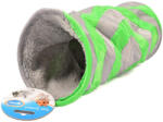 Duvo Plus Play Tunnel - Тунел за игра , за зайци , морски свинчета , фретки и други гризачи 35 см. сиво-зелен