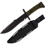 HARAHU Cuțit outdoor UA-39180 - Negru / Verde închis KP39180