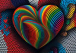 Yazz Puzzle Inimă curcubeu 1000 piese Puzzle