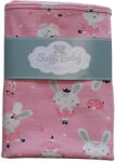 Soffi Baby Baby takaró pamut dupla nyuszik pink 80x100cm - babamarket