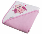 Akuku fürdőlepedő 100x100 cm Bagoly pink - babamarket