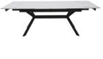 SIGNAL MEBLE Imperia 180 Kihúzható Kerámia Étkezőasztal Matt Fehér/Fekete (SIG-IMPERIABC180) - pepita