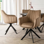  Forgó Étkező/Tárgyaló Szék Bézs Bársony Szövettel. MUMBAI 2 (ME.MUMBAI/BZ/V/K)