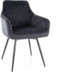 SIGNAL MEBLE Marlo Velvet Fekete Bársony Étkezőszék Automata Visszatérés Funkcióval (SIG-MARLOVCC) - pepita