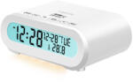 LogiLink Rádiós ébresztőóra, hőmérséklet, páratartalom, elalváskapcsoló, fehér (SC0121W)