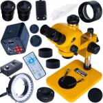  Mikroskop Trinokularowy 7-50× 102 mm z Kamerą 16MP 4K HDMI + Soczewka Barlow 0.5× + Oświetlacz LED 56x | Profesjonalny Zestaw do Inspekcji Elektroniki i Dokumentacji w Ultra HD