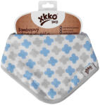  Xkko nyálkendő patentos bambusz kék mintás BMBBND040 - babycenter-online