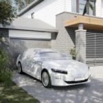 vidaXL ezüstszínű fél autóhuzat kampókkal XL (4008935)