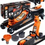 Black Alacsony Profilú Emelő Béka 2, 5T 2X Gumi Emelő Robusztus Erős (14306)