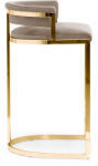  Vegas Luxus Bárszék 60cm Bézs Kárpit Arany Váz (ATE-VEGAH6XXBGEGLDI)