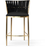  Hordia Bárszék 60 Fekete Bársony Arany Kefézett Lábakkal (ATE-HORDH6XXBCKBCGI)