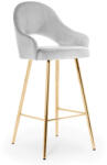  GODA L Bárszék Kárpitozott Szürke Arany Lábakkal 70cm (ATE-GODAH7STGR1XXXP)