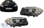 KITT Lightning Első lámpák Full LED Bi-Xenon angyalszemek BMW 5 Series F10/F11 (2011-2013) LCI Facelift Look (HLBMF10B)