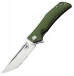  Bestech Scimitar összecsukható kés, Army Green G10 markolat, Stonewashed/Satin D2 penge (BG05B-1) (5905247676795)